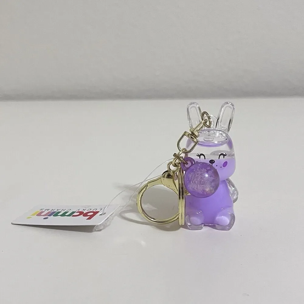 BC MINI Lucky Charms Purple Bunny Rabbit Floaty Keychain Charm Clip